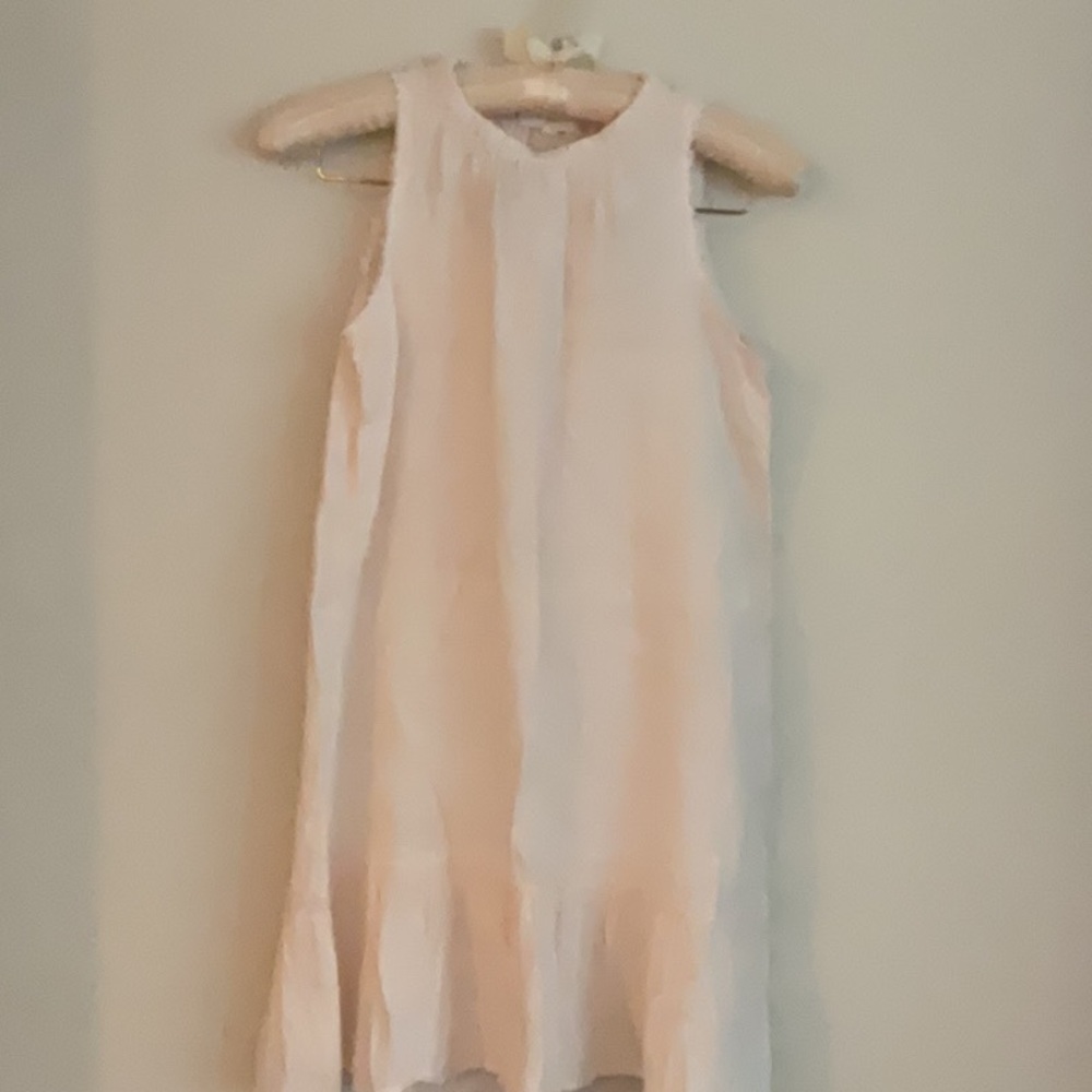 Bella Dahl girls pink linen dress